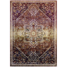 Kaede Transitional Distressed Vintage Floral Vintage Medallion 5x8 Area Rug