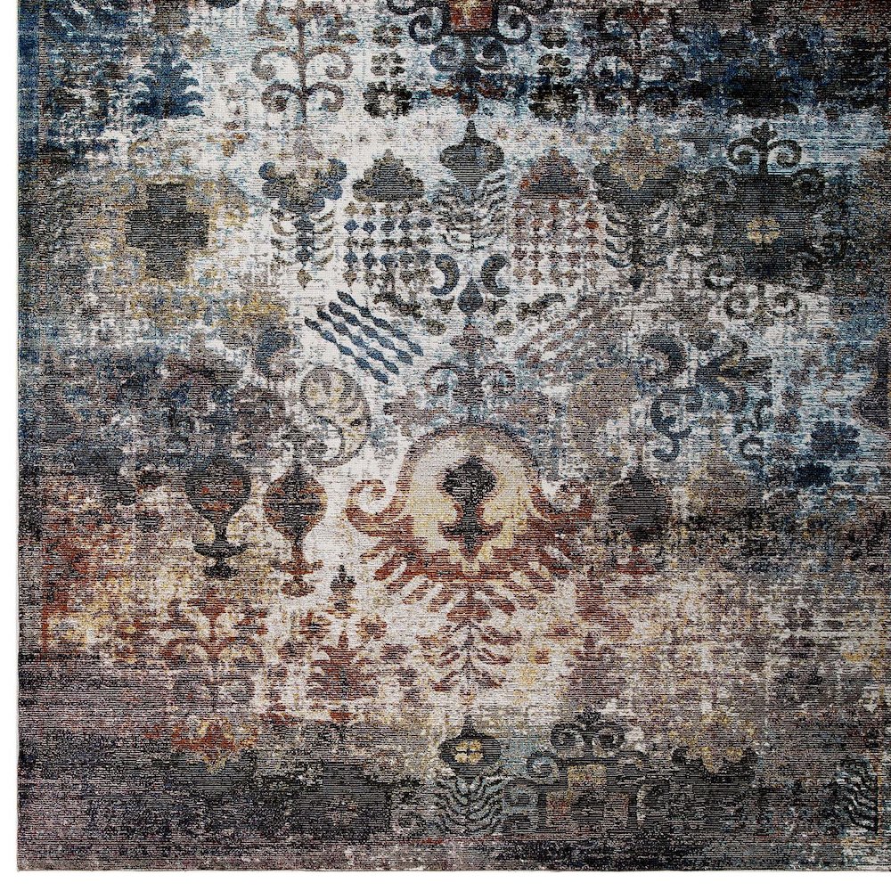 Tahira Transitional Distressed Vintage Floral Moroccan Trellis 4x6 Area Rug