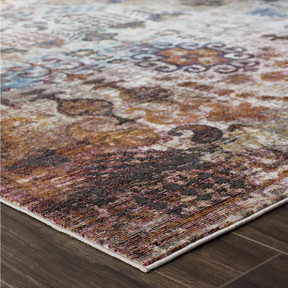 Tahira Transitional Distressed Vintage Floral Moroccan Trellis 4x6 Area Rug