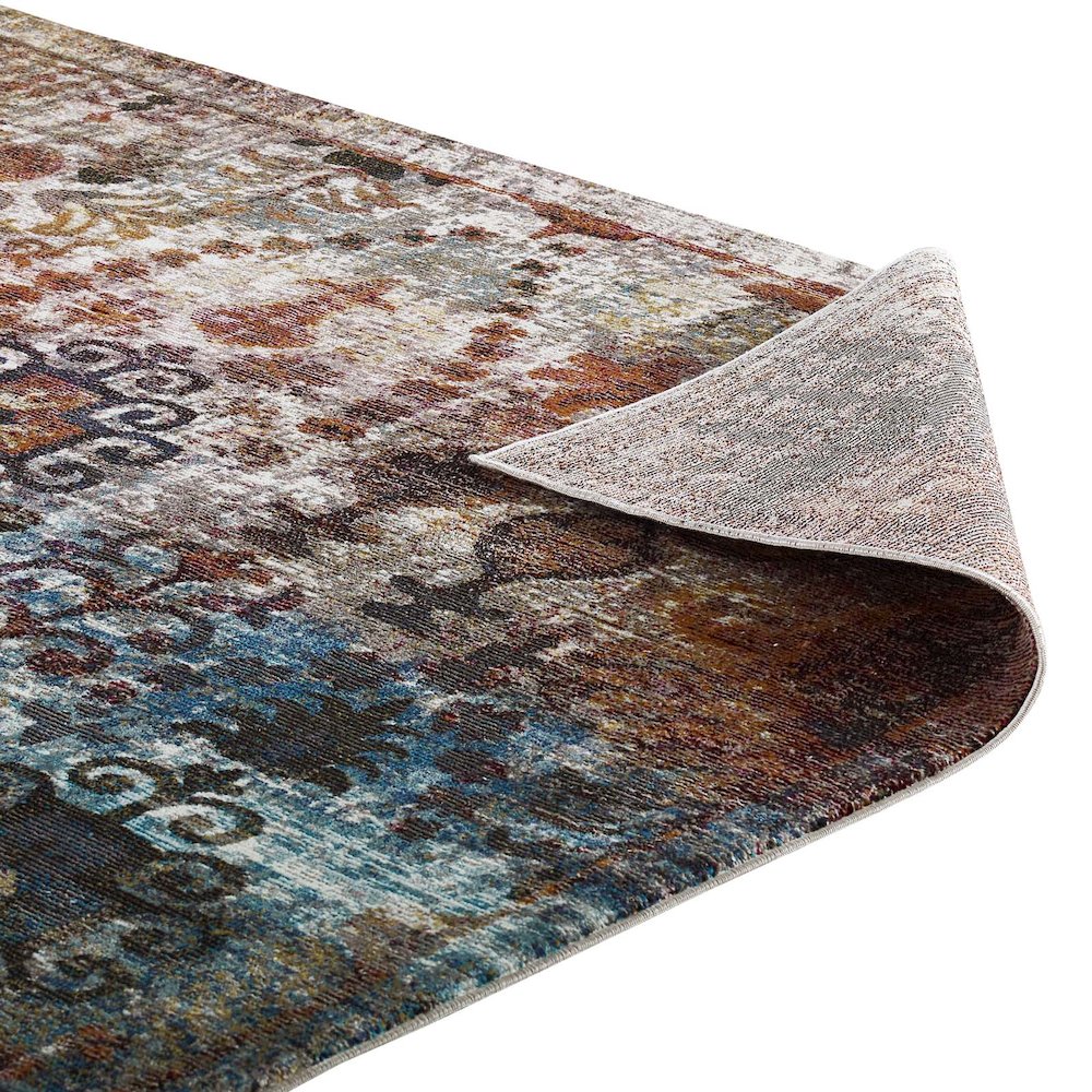Tahira Transitional Distressed Vintage Floral Moroccan Trellis 5x8 Area Rug