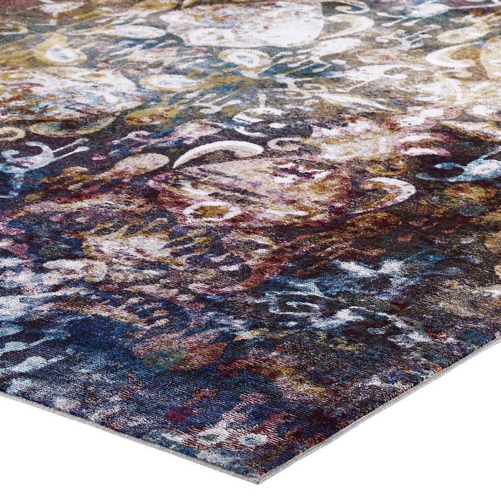 Jayla Transitional Distressed Vintage Floral Moroccan Trellis 5x8 Area Rug