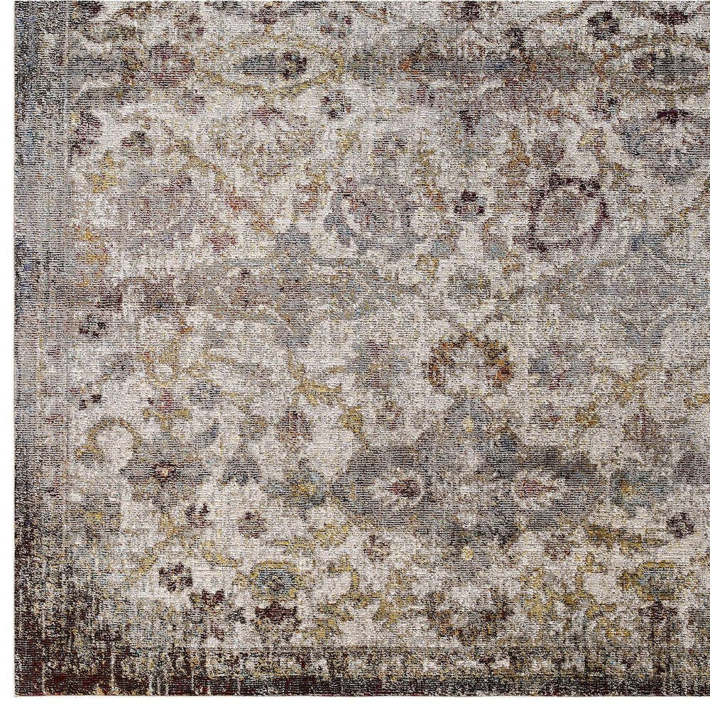Success Kaede Distressed Vintage Floral Moroccan Trellis 4x6 Area Rug