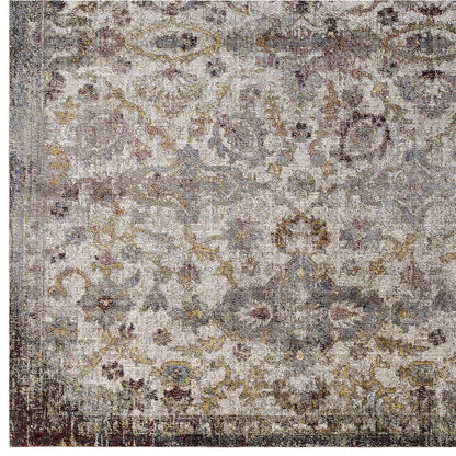 Success Kaede Distressed Vintage Floral Moroccan Trellis 8x10 Area Rug