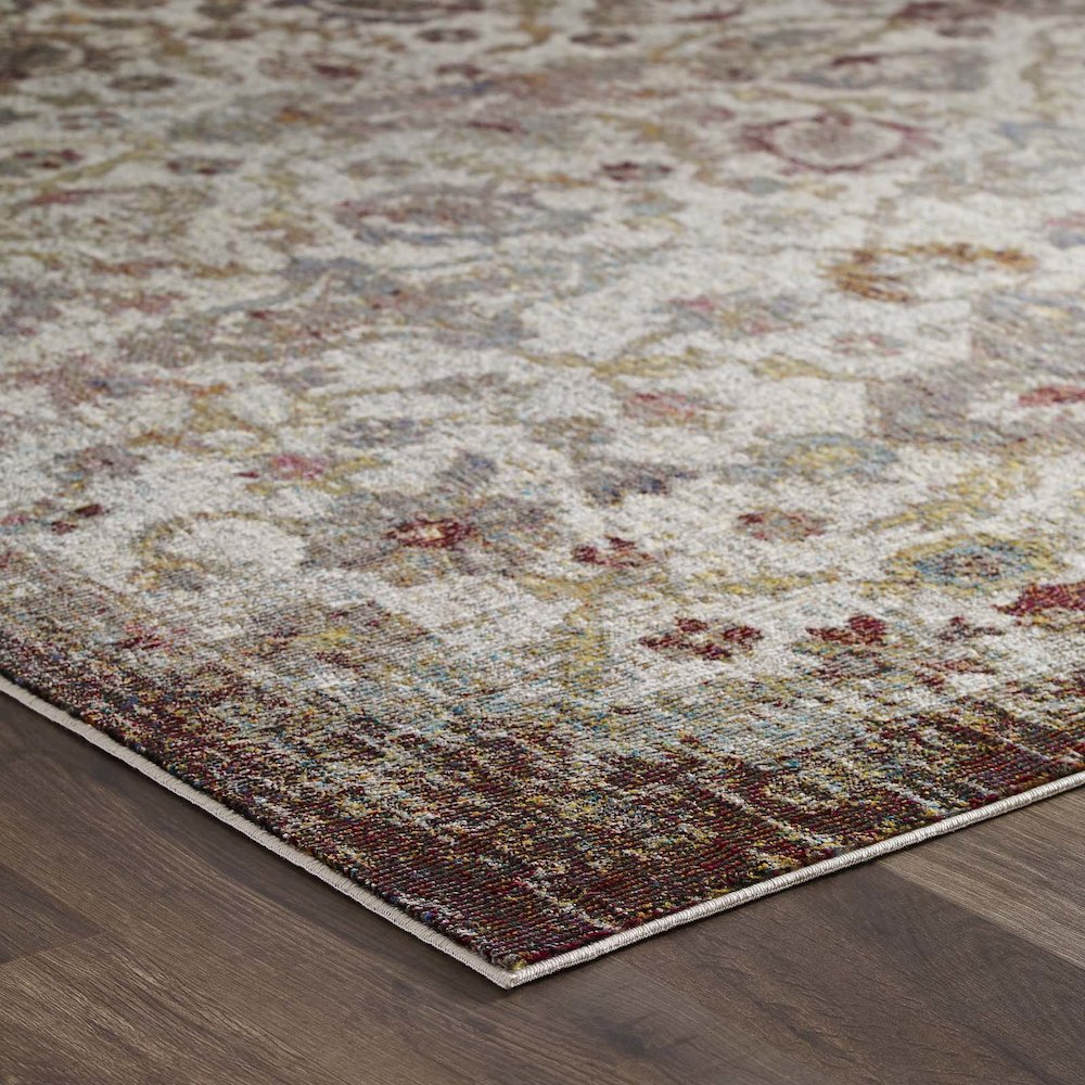 Success Kaede Distressed Vintage Floral Moroccan Trellis 8x10 Area Rug