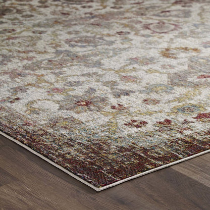 Success Kaede Distressed Vintage Floral Moroccan Trellis 8x10 Area Rug