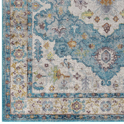 Success Anisah Distressed Floral Vintage Medallion 4x6 Area Rug