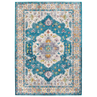 Success Anisah Distressed Floral Vintage Medallion 4x6 Area Rug
