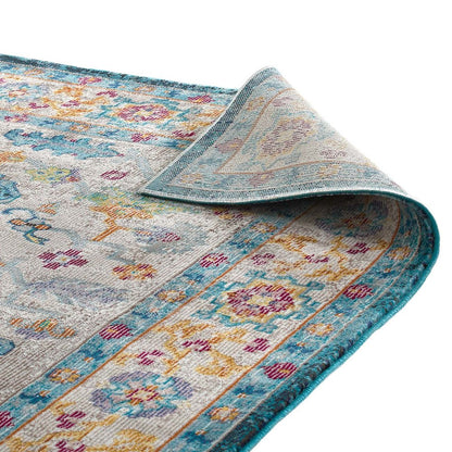 Success Anisah Distressed Floral Vintage Medallion 8x10 Area Rug