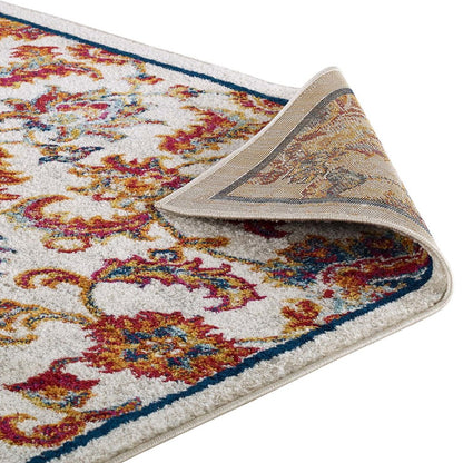 Entourage Azami Distressed Vintage Floral Lattice 8x10 Area Rug