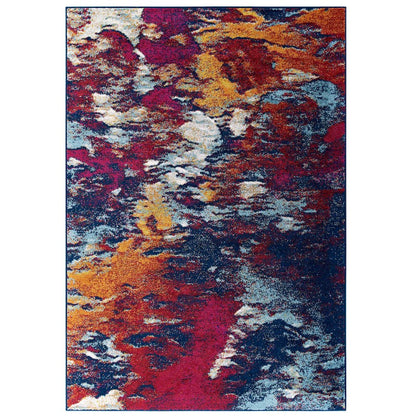 Entourage Foliage Contemporary Modern Abstract 5x8 Area Rug