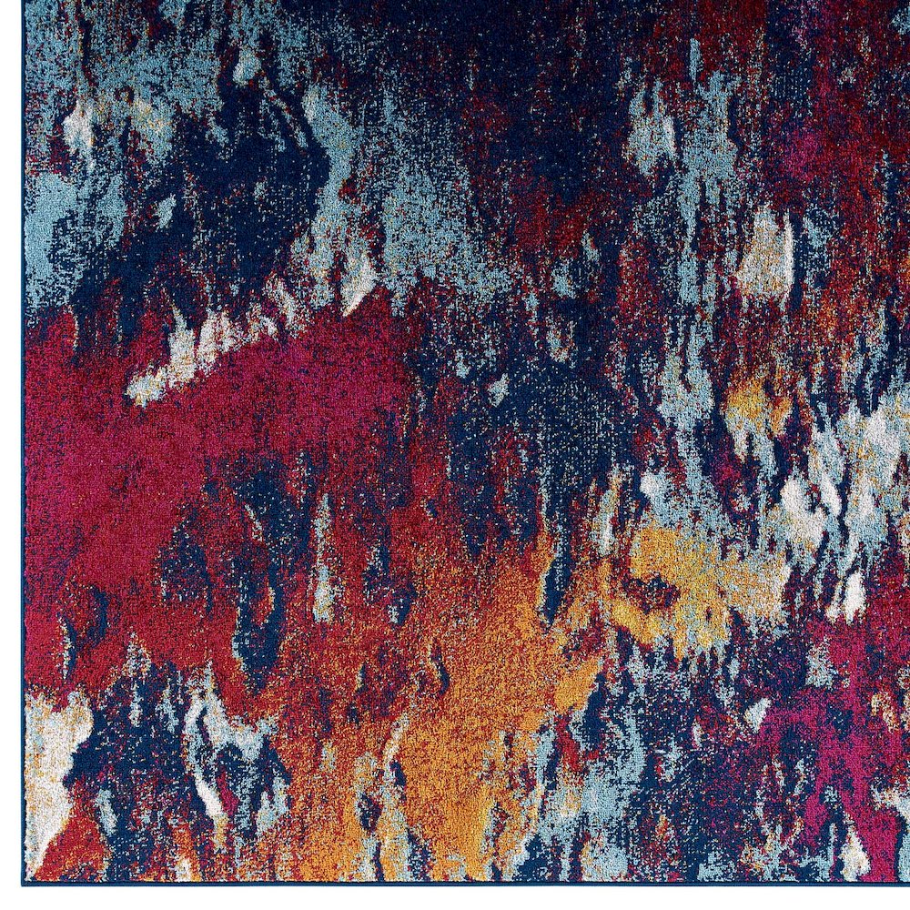 Entourage Foliage Contemporary Modern Abstract 5x8 Area Rug