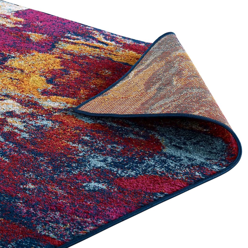 Entourage Foliage Contemporary Modern Abstract 5x8 Area Rug