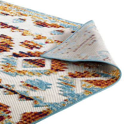 Reflect Takara Abstract Diamond Moroccan Trellis 5x8 Indoor and Outdoor Area Rug