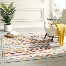 Reflect Takara Abstract Diamond Moroccan Trellis 5x8 Indoor and Outdoor Area Rug
