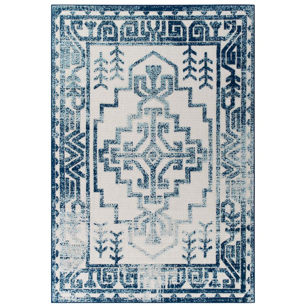 Nyssa Distressed Geometric Southwestern Aztec 8x10 Indoor/Outdoor Area Rug