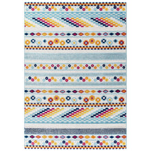 Cadhla Vintage Abstract Geometric Lattice 8x10 Indoor and Outdoor Area Rug