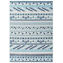 Cadhla Vintage Abstract Geometric Lattice 5x8 Indoor and Outdoor Area Rug