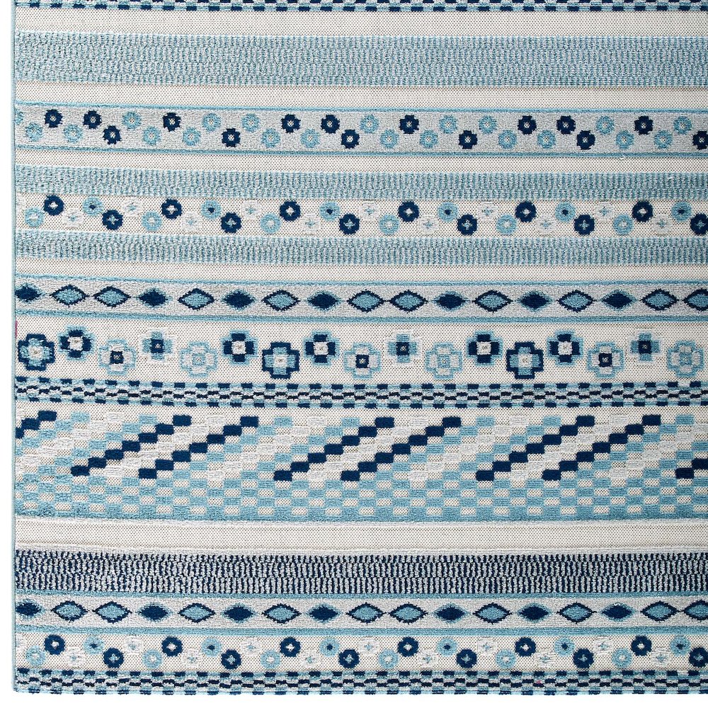Cadhla Vintage Abstract Geometric Lattice 5x8 Indoor and Outdoor Area Rug