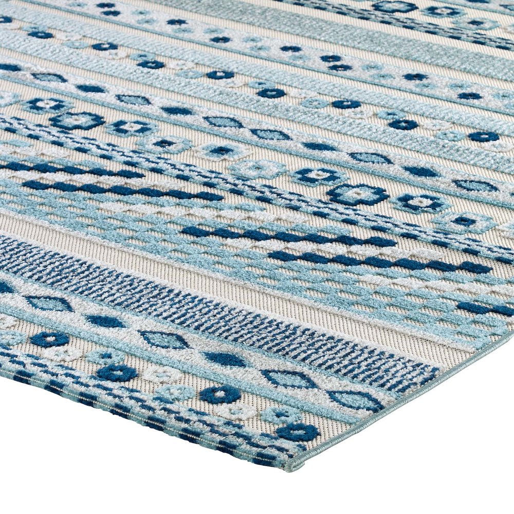 Cadhla Vintage Abstract Geometric Lattice 8x10 Indoor and Outdoor Area Rug