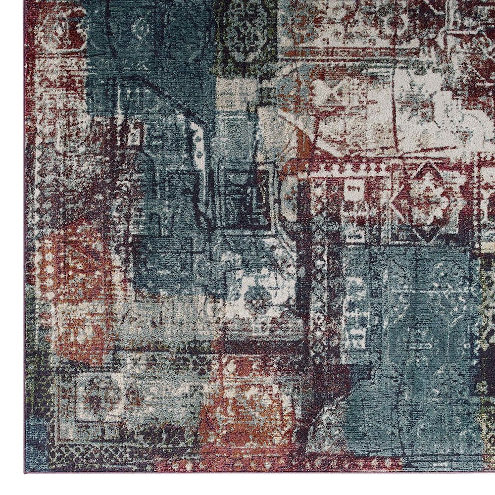 Tribute Elowen Contemporary Modern Vintage Mosaic 8x10 Area Rug