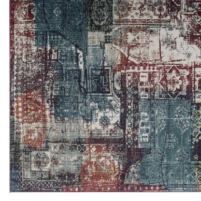 Tribute Elowen Contemporary Modern Vintage Mosaic 8x10 Area Rug