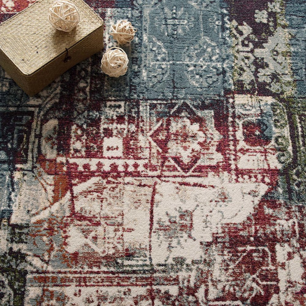 Tribute Elowen Contemporary Modern Vintage Mosaic 8x10 Area Rug