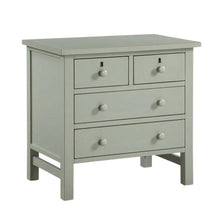 Antique Gray Nightstand with 4 Storage Drawers and Casual Style