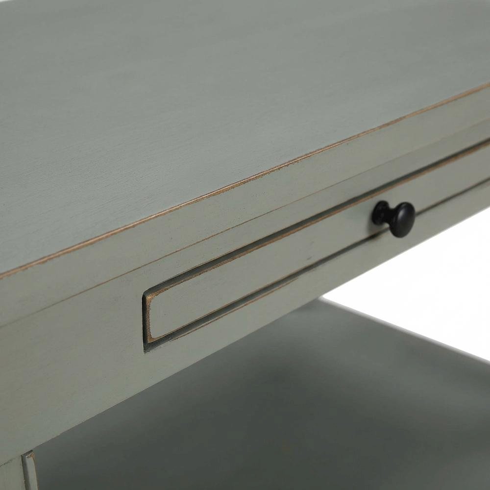 Antique Grey Storage Nightstand with Spacious Drawer and Modern Design