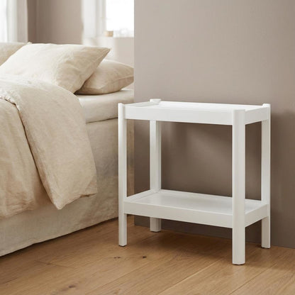 White Nightstand, Modern, Transitional Styles, Sleek Design, for Bedroom