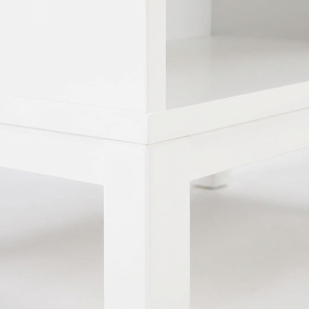 White Cane Bedroom Nightstand with 1 Drawer and Modern Design