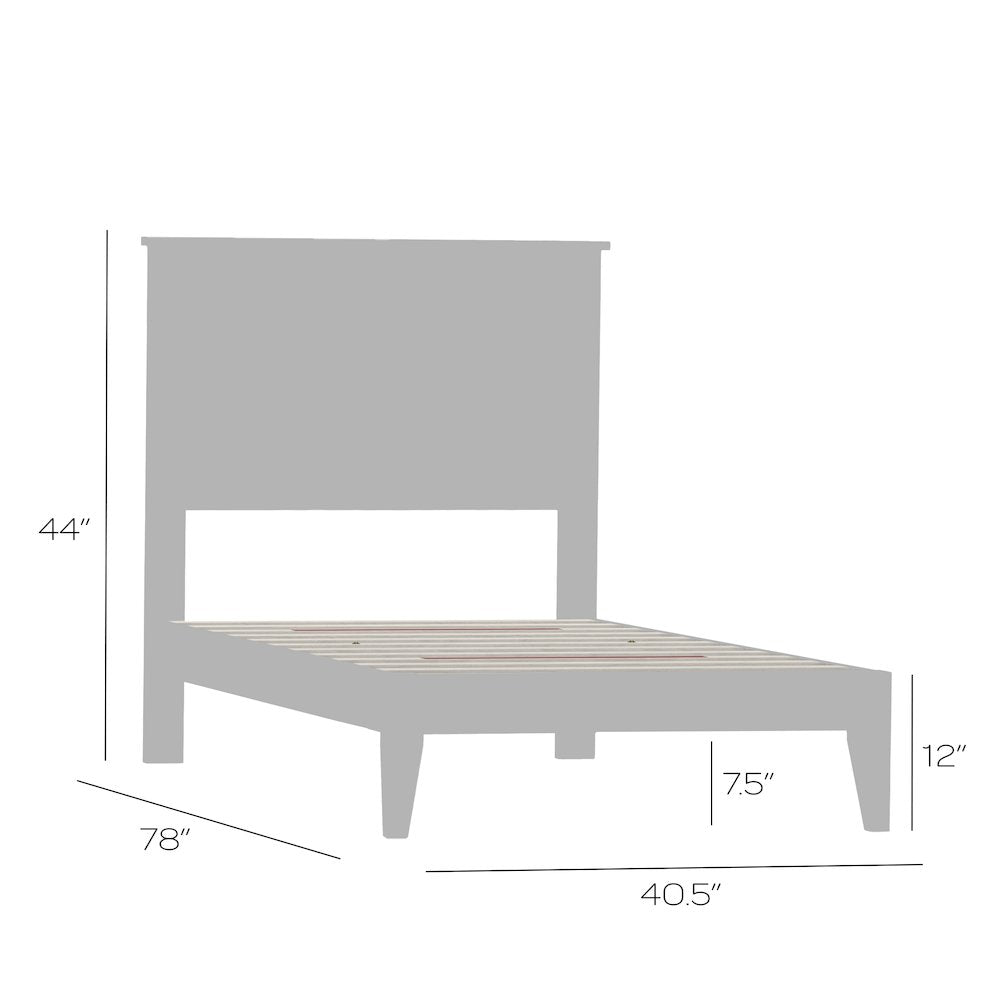 Cordova Solid Wood Twin Platform Bed