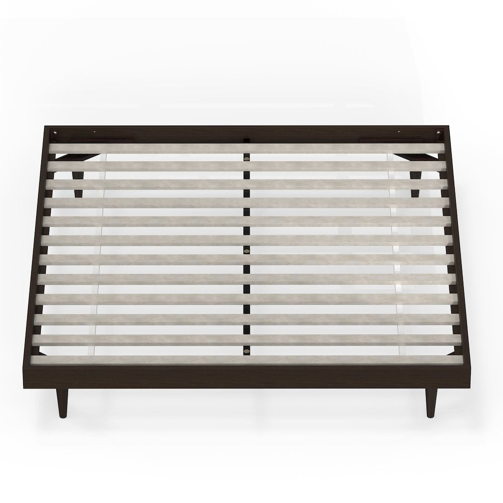Sachse King Solid Wood Platform Bed Frame Walnut