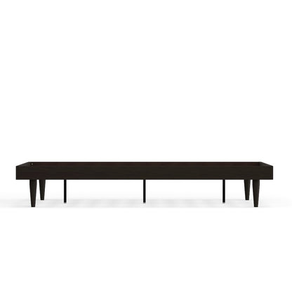 Sachse Queen Solid Wood Platform Bed Frame Walnut