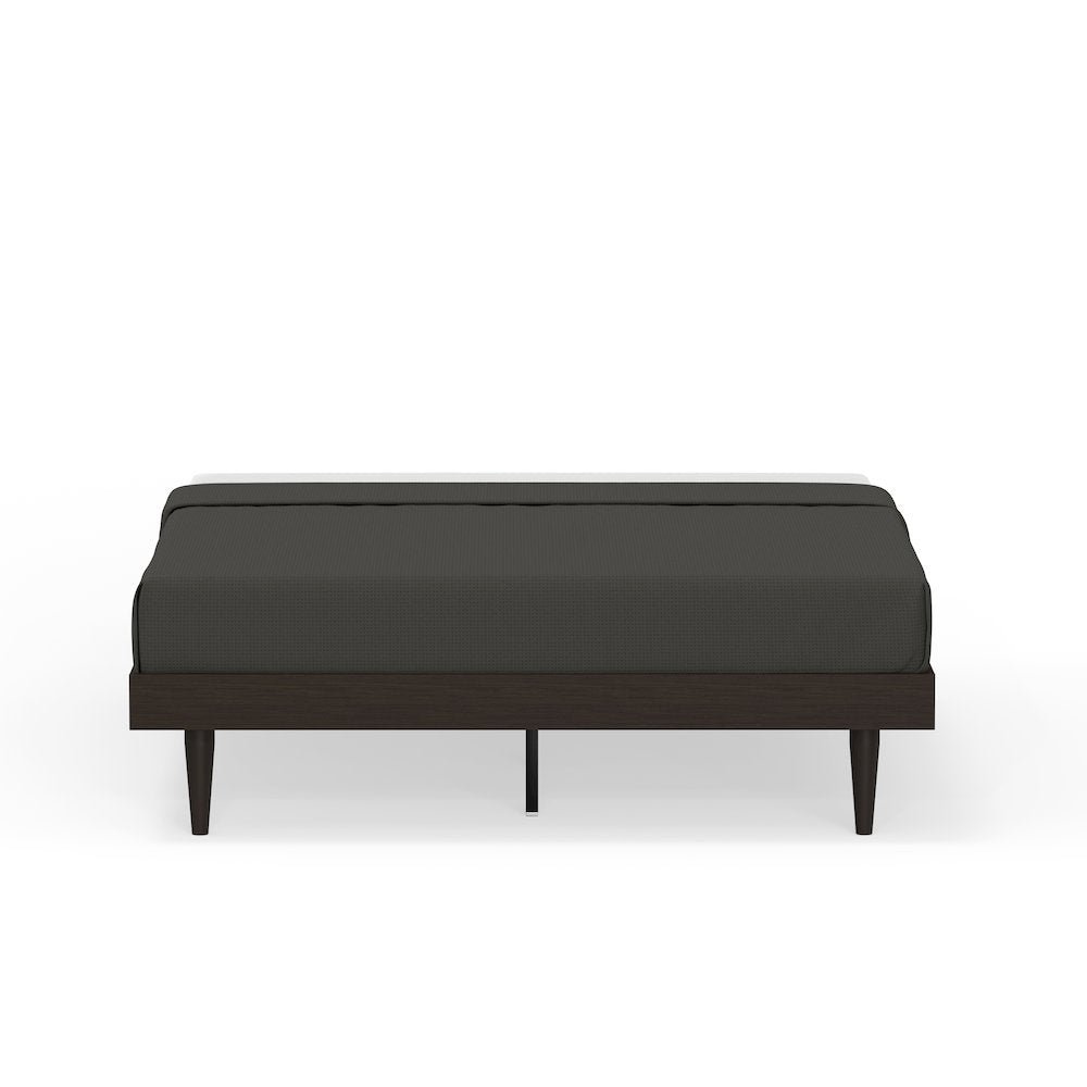 Sachse Queen Solid Wood Platform Bed Frame Walnut