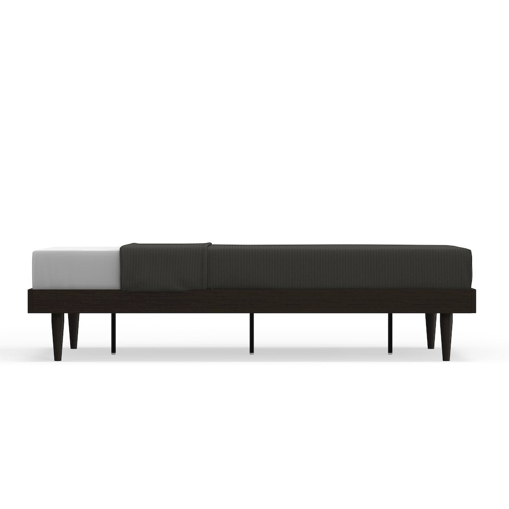 Sachse Queen Solid Wood Platform Bed Frame Walnut