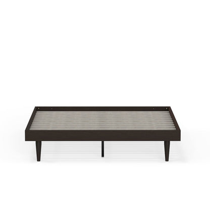 Sachse Queen Solid Wood Platform Bed Frame Walnut