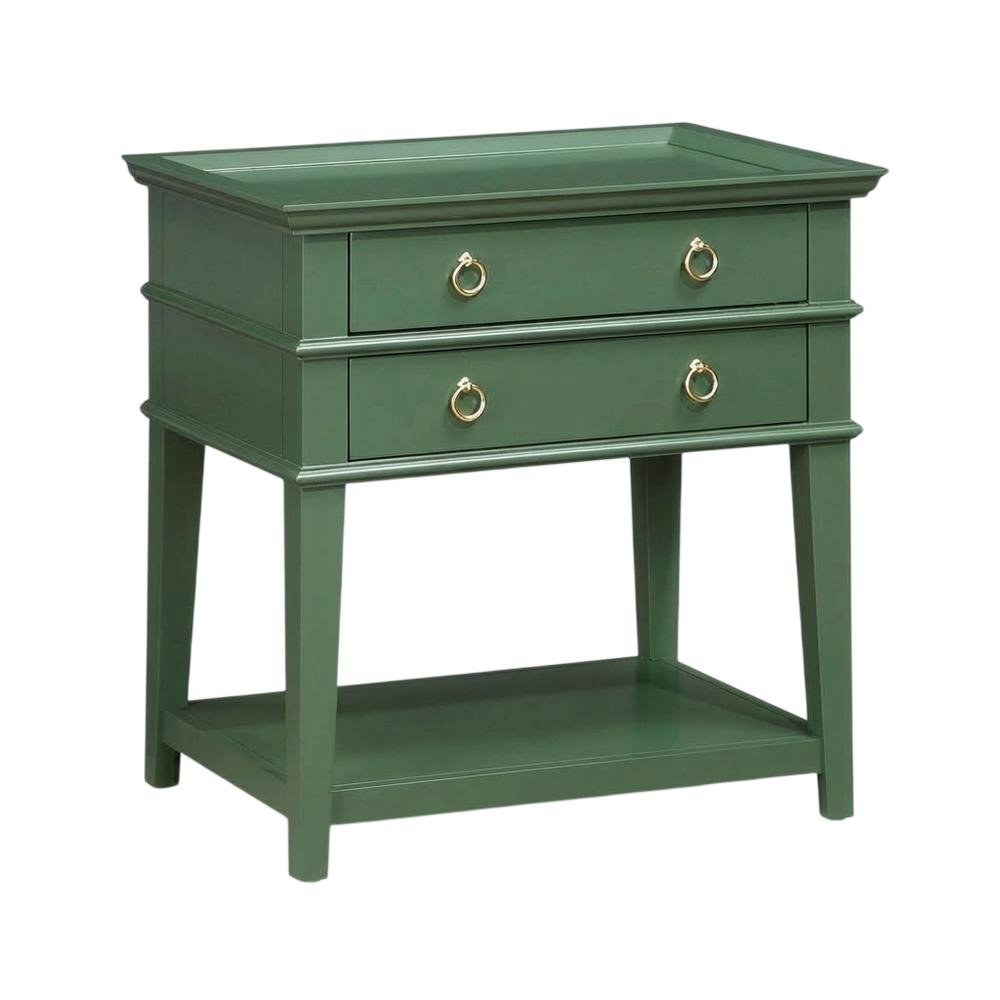 Nightstand with Tray Top, Modern Style and 2 Drawers