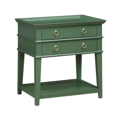 Nightstand with Tray Top, Modern Style and 2 Drawers