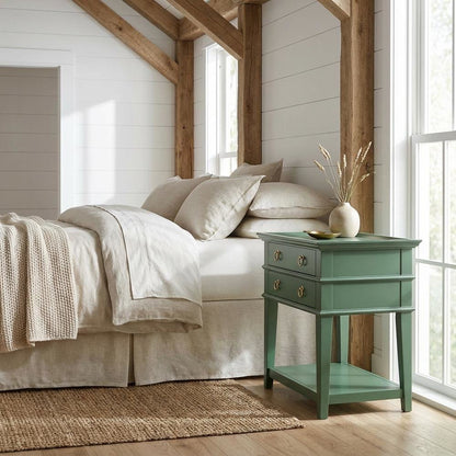 Nightstand with Tray Top, Modern Style and 2 Drawers