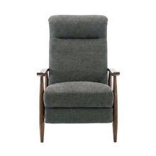 Wood Arm Push Back Recliner Chair with Polyester Upholstery for Living Room