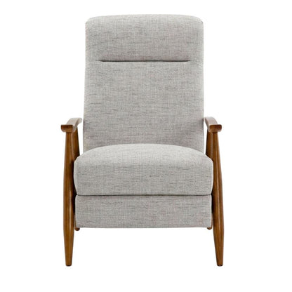 Performance Fabric Push Back Recliner Chair with Wood Arms for Living Room
