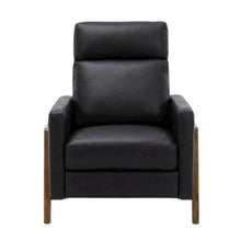 Top Grain Leather Push Back Recliner Chair with Hardwood Frame for Living Room