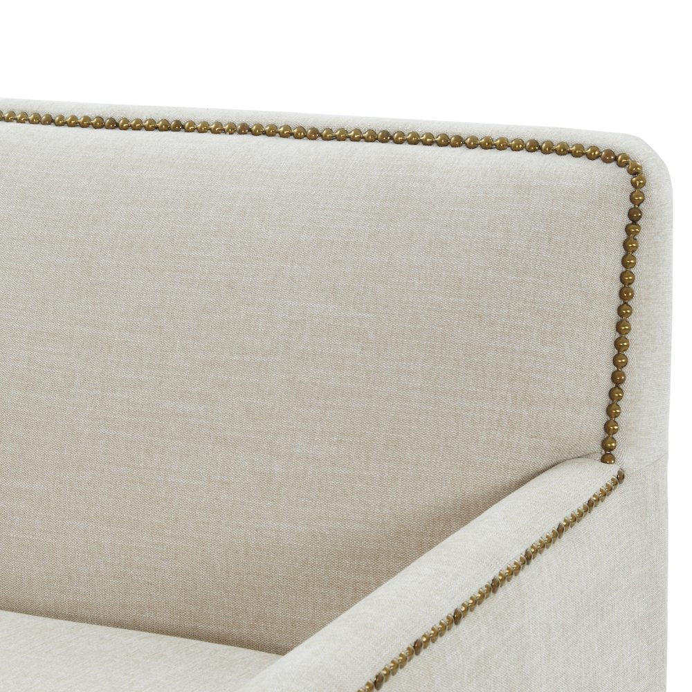 Tolland Swivel Accent Chair with Nailhead Trim - Sand