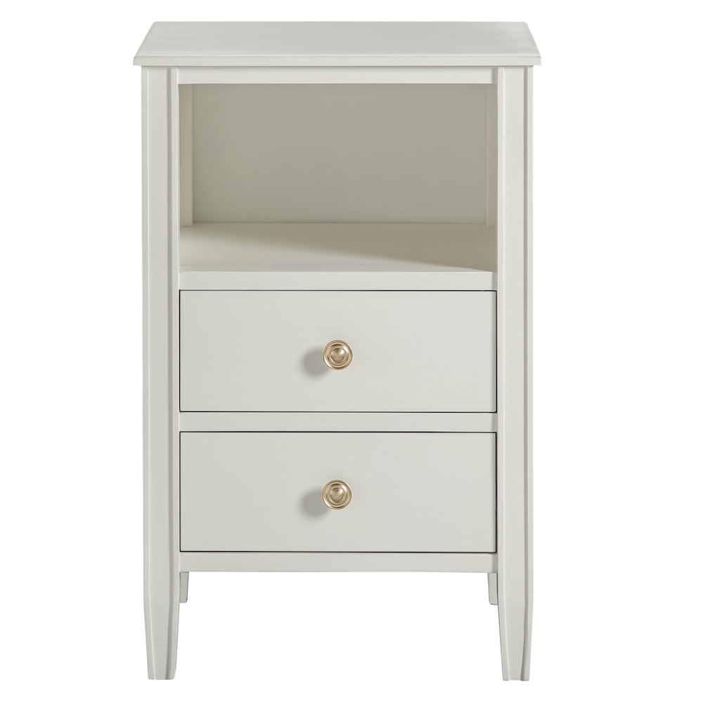 Winsley 2-drawer storage Nightstand - Antique White