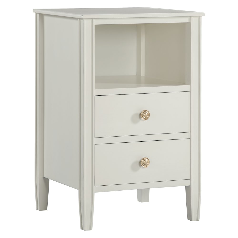Winsley 2-drawer storage Nightstand - Antique White