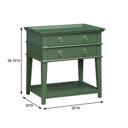 Nightstand with Tray Top, Modern Style and 2 Drawers
