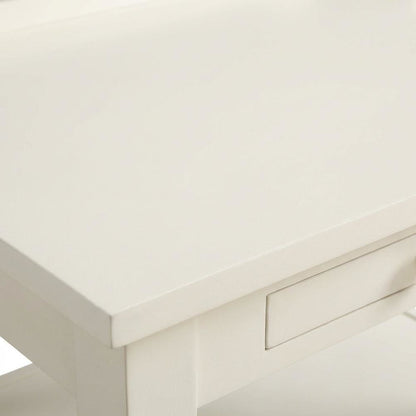 Antique White Nightstand with Hardwood Solids and Oak Veneers