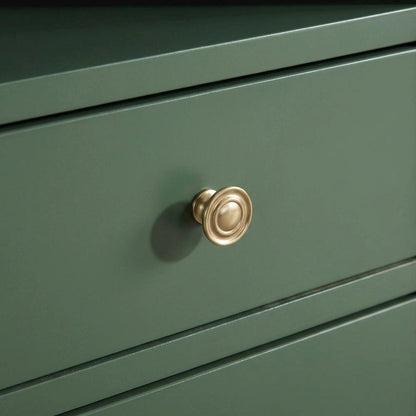 Vintage Green 2-Drawer Bedroom Nightstand with Traditional Hardware