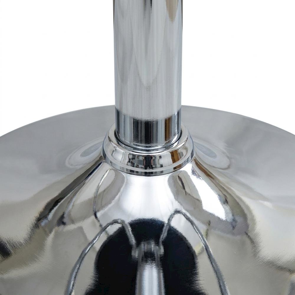 Black Leatherette Adjustable Swivel Barstool with Chrome Base, Set of 2