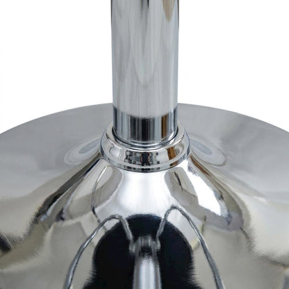 Black Leatherette Adjustable Swivel Barstool with Chrome Base, Set of 2